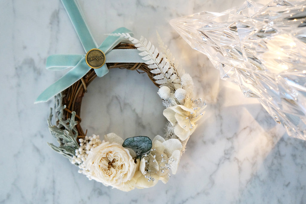 Preserved floral wreath