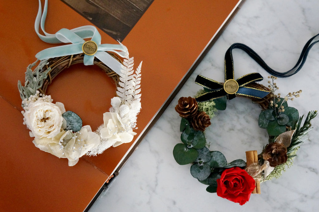 Preserved floral wreath