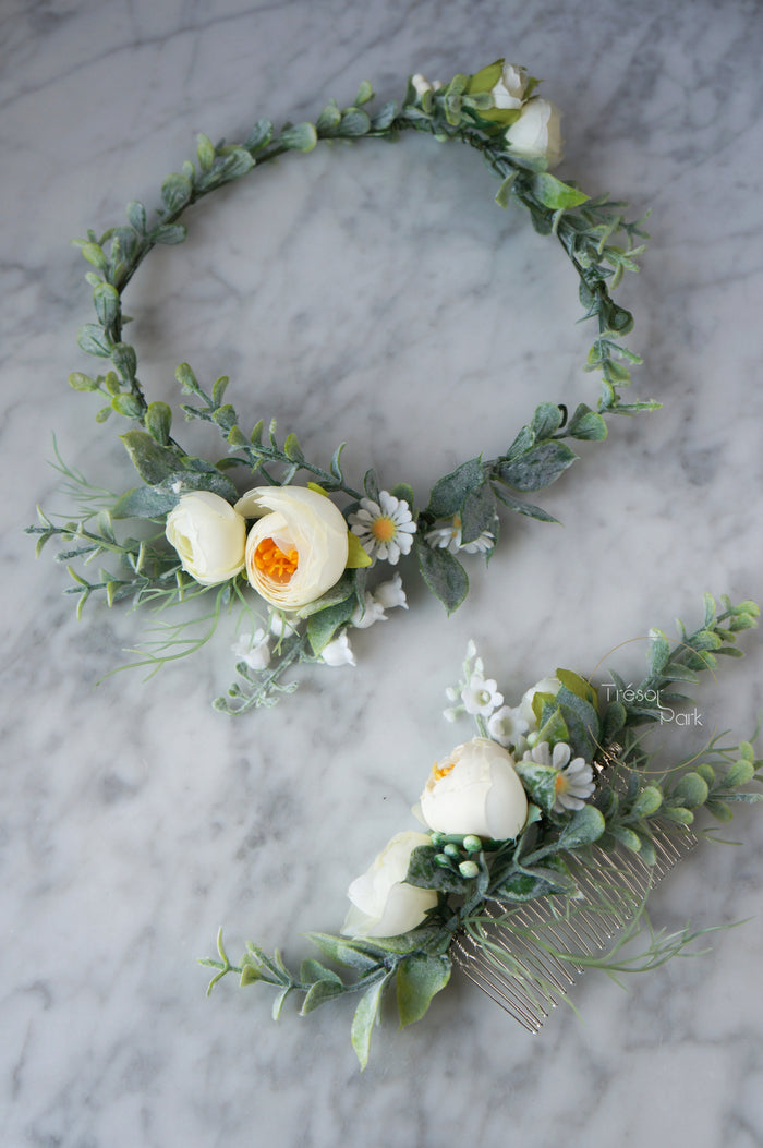 camellia flower crown