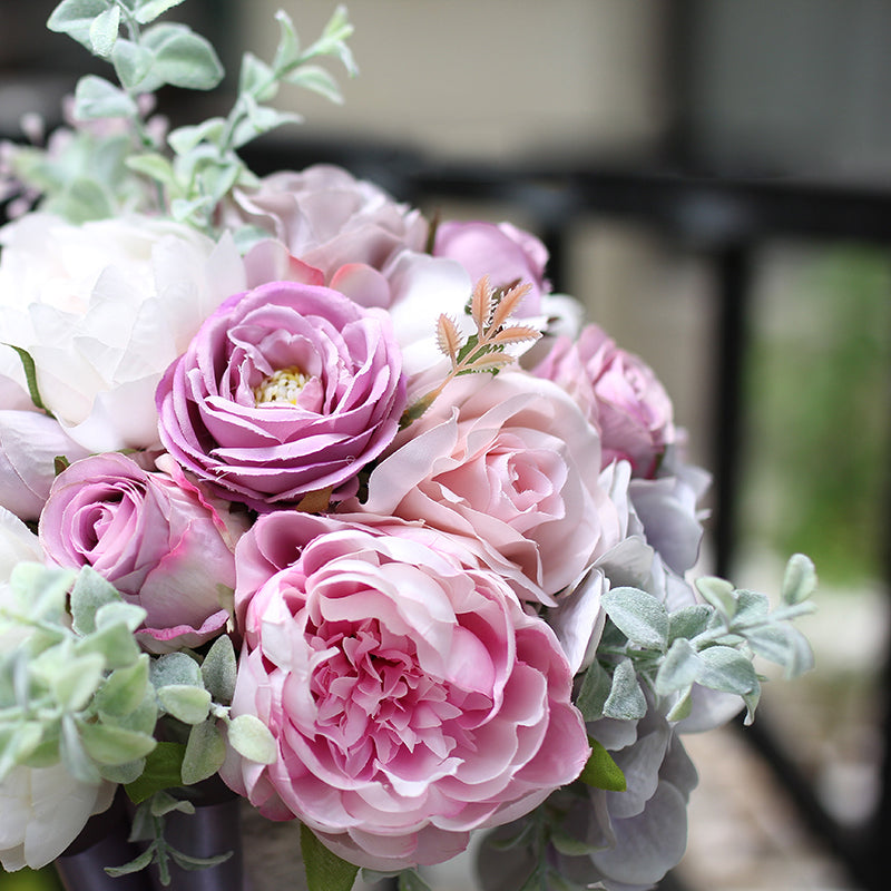 Purple bridal bouquet