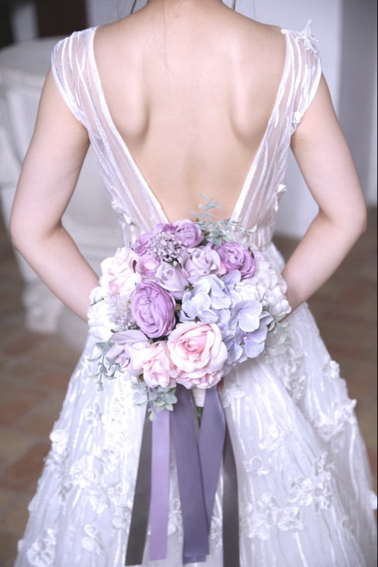 Purple bridal bouquet