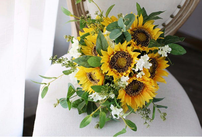 Sunflowers bridal bouquet