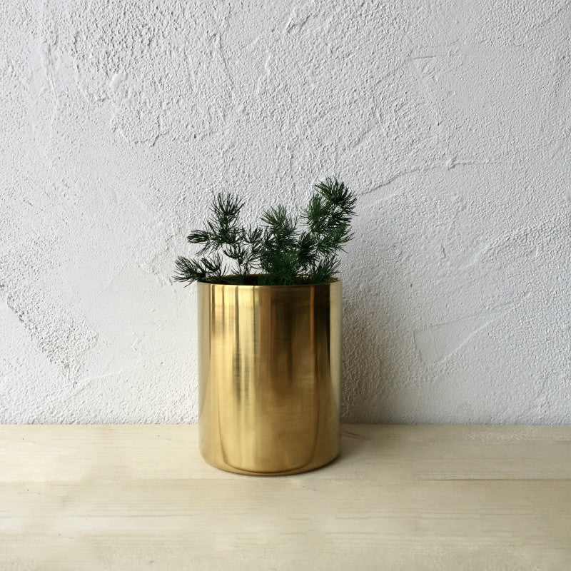 gold cylinder vase