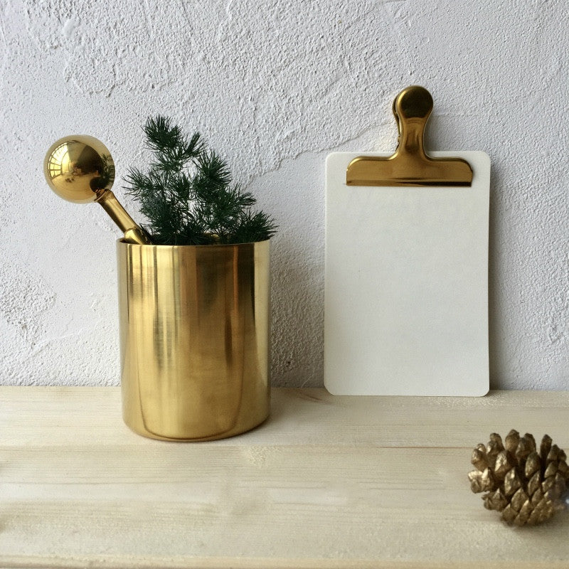 Brass Cylinder Vase