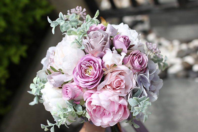 Purple bridal bouquet