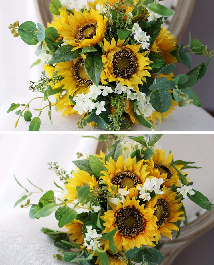 Sunflowers bridal bouquet