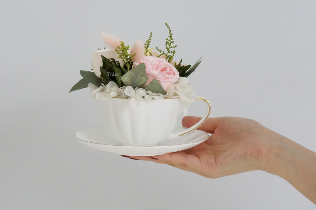 flower tea cup